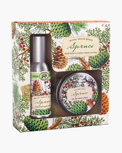 Michel Design Spruce Room Spray and Candle Gift Set