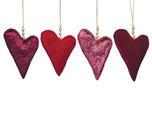 ASSORTED VELVET HEARTS WITH GOLD LOOPS - Matarow