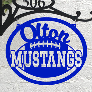 Olton Mustangs Metal Interchangeable Disc - Matarow