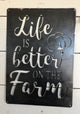 Life Is Better on the Farm Wall Art - Matarow